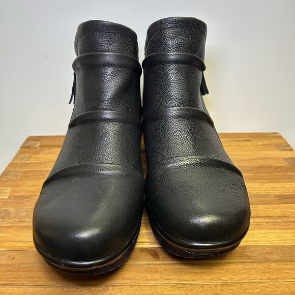 Skechers Womens 9.5 Parallel Double Trouble Black Wedge Booties Ankle Fall Boot - Picture 9 of 15